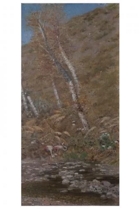 Giuseppe De Nittis - Paesaggio con fenicotteri, Museo Civico Castello